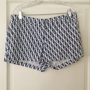 J crew chino shorts seahorse print
